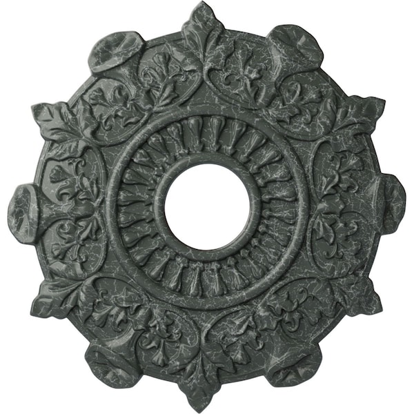 Ekena Millwork Preston Ceiling Medallion (Fits Canopies up to 4"), 17 1/2"OD x 4"ID x 1"P, Athenian Green Crackle CM17PRAGC - main